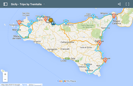 Map of trips by Trenitalia