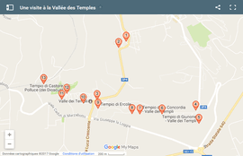 Carte pour une excursion dans la Vallée des Temples