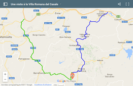 Carte pour une visite de la Villa Romana del Casale