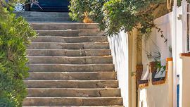 Bagheria - Una scala incorniciata dal verde ad Aspra