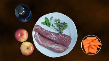 Ricetta - Filetto di maiale con mele, carote e marsala