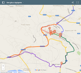 Mappa per una gita a Agrigento