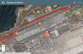 Mappa dell'aeroporto di Palermo