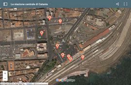 Mappa della stazione centrale di Catania