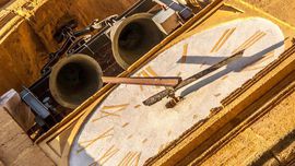 The clock of the Basilica of Santa Flavia