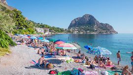 Santa Flavia - The huge beach 'Kafara' in Sant'Elia