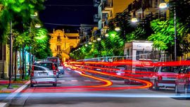 Corso Filangeri at night