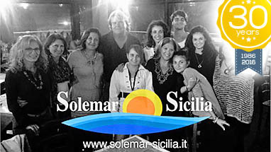Maria Carnevale and Thomas Grüssner and the Solemar Sicilia Team