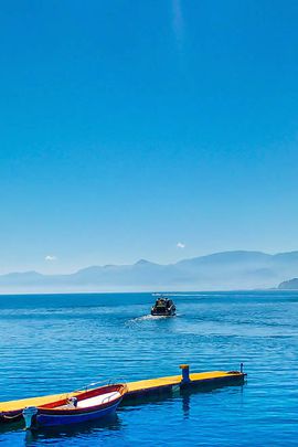 Landing stage in the marina of San Nicola l'Arena