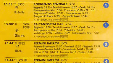 Trenitalia railway timetable