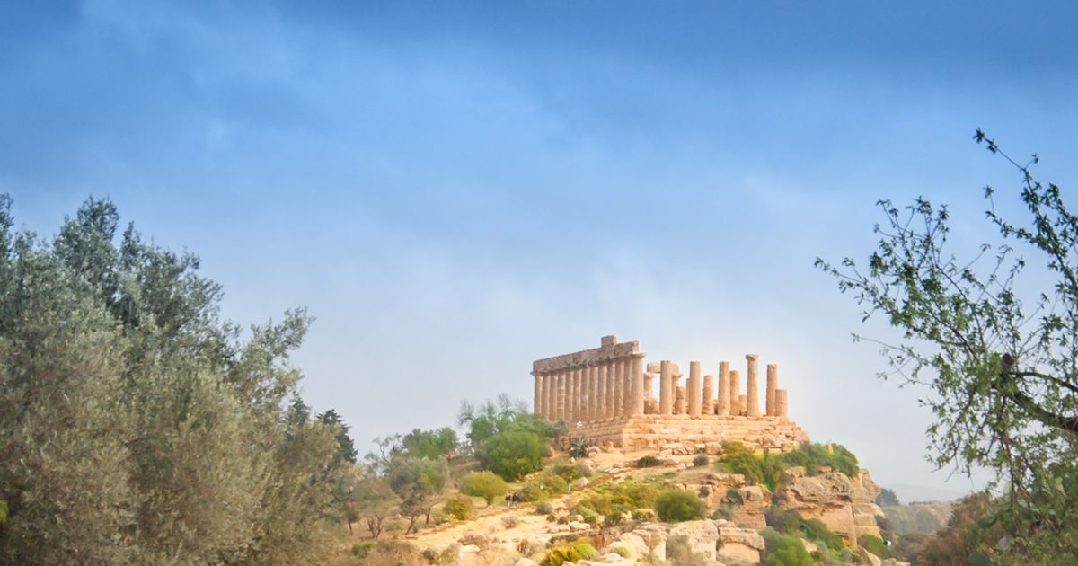 Stilvolle Tal Der Tempel Sizilien Ebenbild