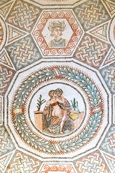 Sizilien - Villa Romana del Casale - Mosaik - Adonis und Aphrodite