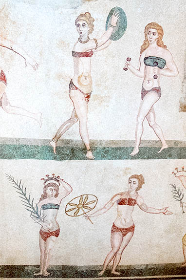 Sizilien - Villa Romana del Casale - Bikini-Mosaik