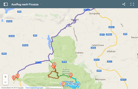 Karte für einen Ausflug nach Ficuzza