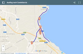 Karte für einen Ausflug nach Casteldaccia