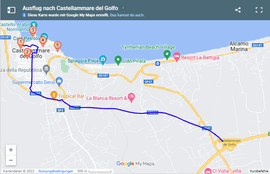 Karte für einen Ausflug nach Castellammare del Golfo