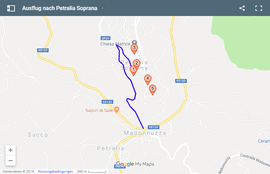Karte für einen Ausflug nach Petralia Soprana