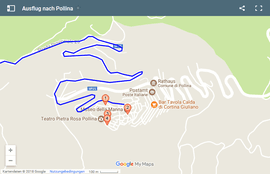 Karte für einen Ausflug nach Pollina