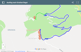 Karte für einen Ausflug nach Sclafani Bagni