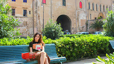 Palermo - Pause auf der Piazza della Kalsa