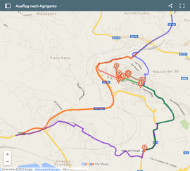 Karte für einen Ausflug nach Agrigento