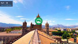 Photo Sphere Panorama vom Dach des Doms in Palermo