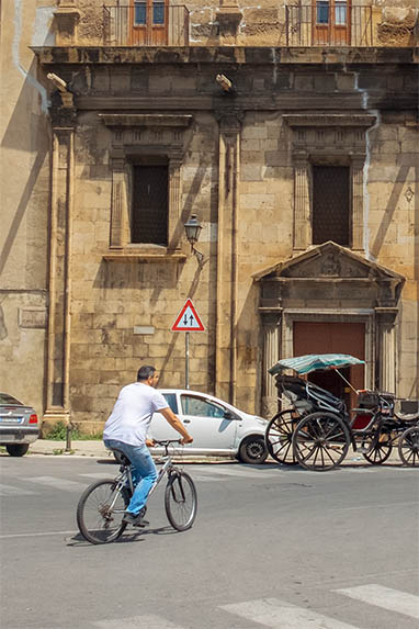 Sizilien - Palermo - Fahrrad - Kutsche