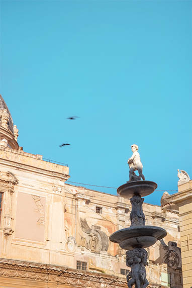 Sizilien - Palermo - Fontana Pretoria - Spitze des Springbrunnen