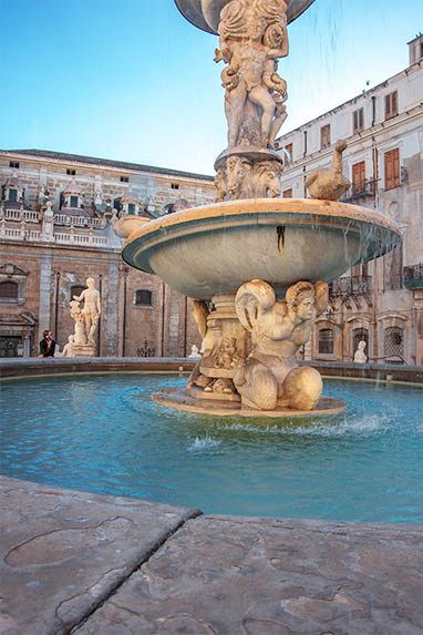 Sizilien - Palermo - Fontana Pretoria - Springbrunnen