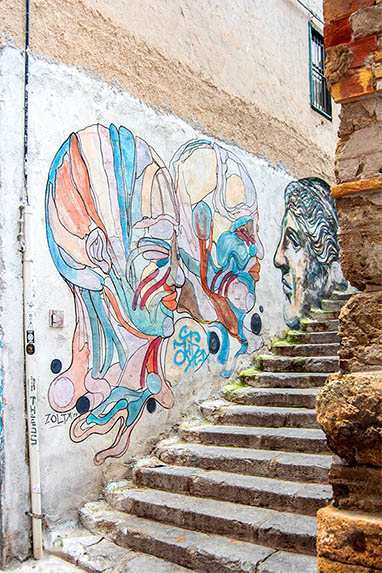 Sizilien - Palermo - Street Art - Köpfe