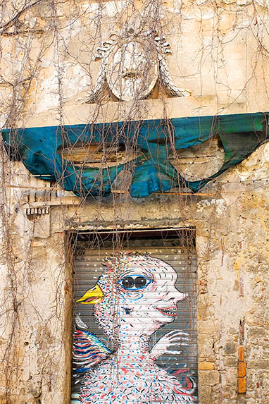 Sizilien - Palermo - Street Art - Vogelmensch
