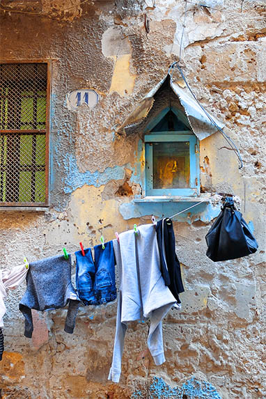 Sizilien - Palermo - Street Art - Wäsche