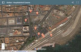 Karte des Hauptbahnhof Catania