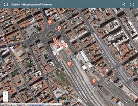 Karte des Hauptbahnhof Palermo