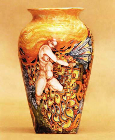 Mirella Pipia - Vase in Feuerfarben